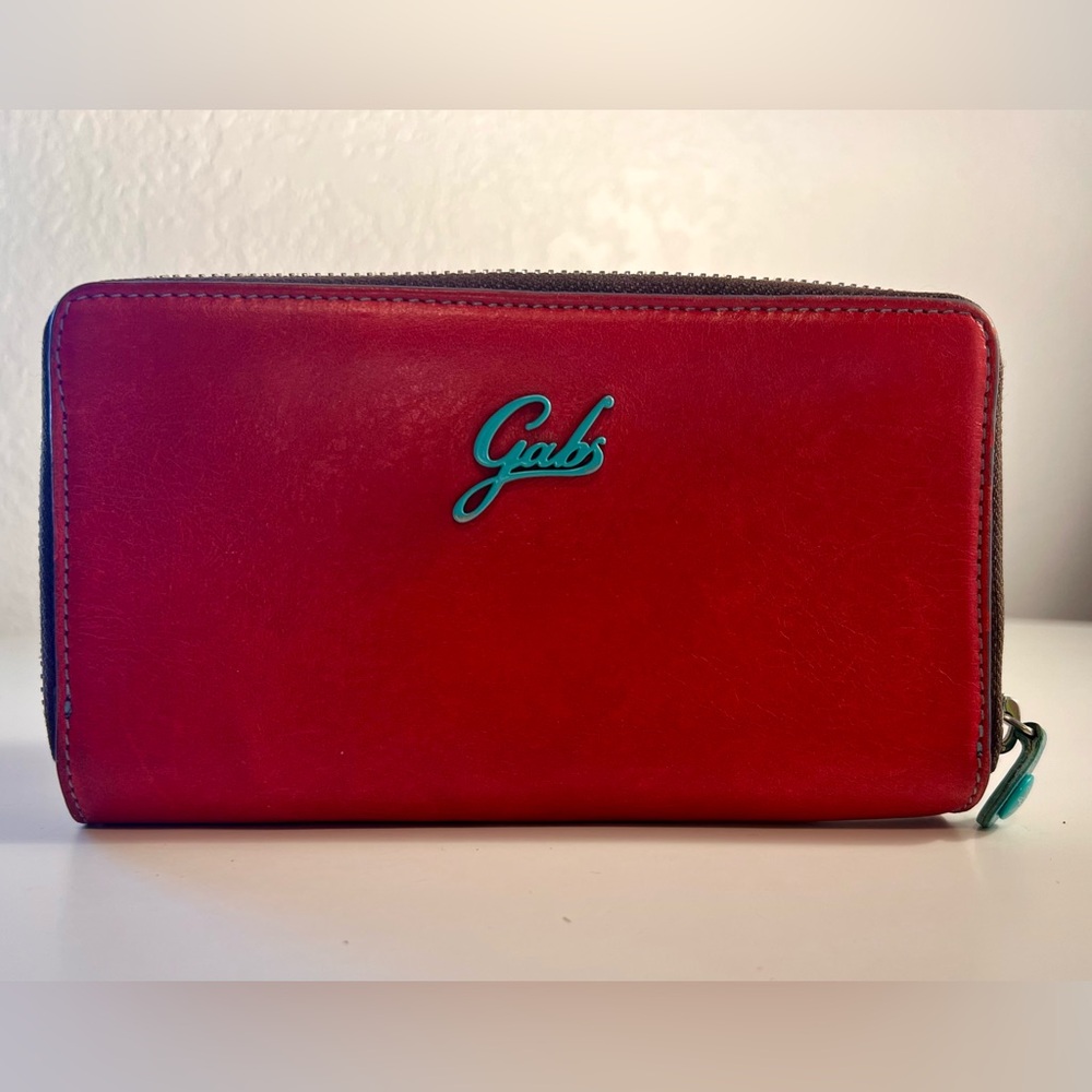 Gabs Red Gmoney 19 Leather Wallet.